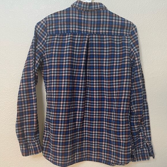 𝅺WOOLRICH Sz small S pemberton flannel shirt button down plaid - Picture 8 of 10